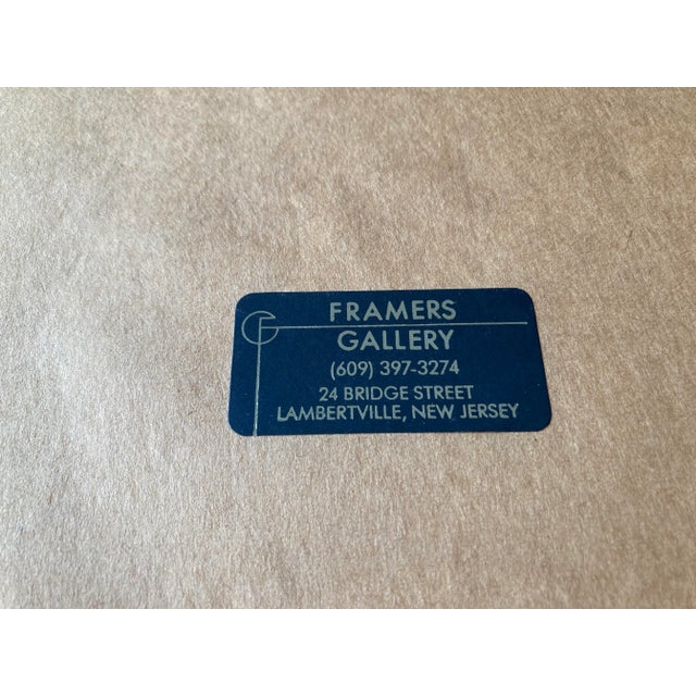 1990s Vintage Farm House Style Handmade Costume Framed Needlepoint Wall Art For Sale - Image 5 of 6