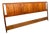 Mid Century Modern Headboard Bed Frame King Size Solid Walnut Wood Vintage MCM For Sale