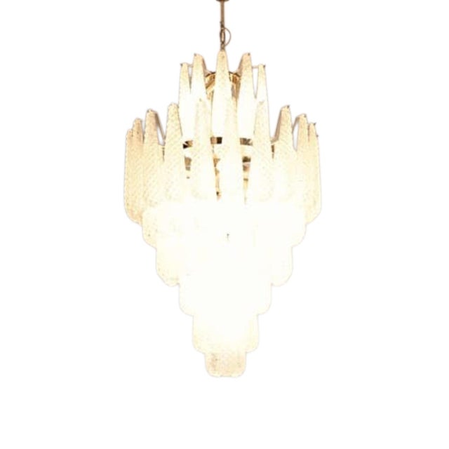 Murano Glass Pendant Light with White Teardrop from Justfurnituress SRL For Sale - Image 12 of 12
