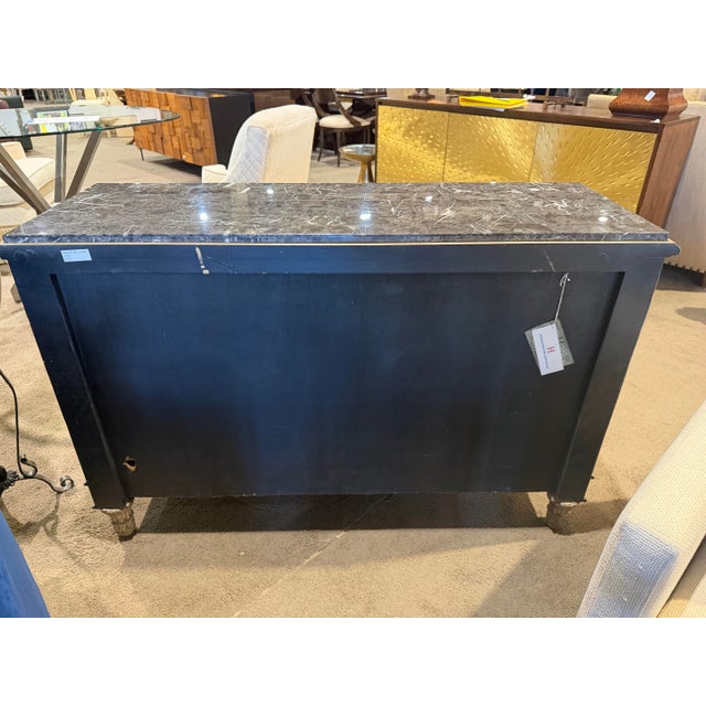 Mid-Century Modern Hooker Furniture Marble Top Console Table For Sale - Image 3 of 7
