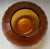 1930s French Art Deco Amber Glass Faceted Rose Bowl Vase For Sale - Image 5 of 13