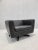 Metal Mid Century Modern Roche Bobois Swivel Lounge Chair in Black Leather For Sale - Image 7 of 10
