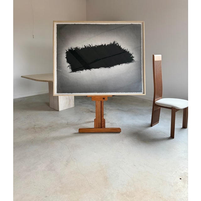 Contemporary Monumental Robert Flynn Graphite + Charcoal Drawing Signed Framed Minimalism For Sale - Image 3 of 18