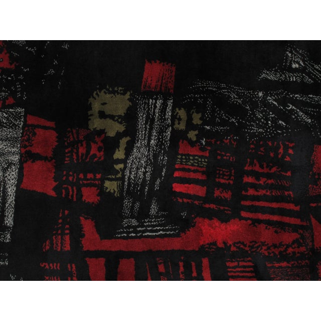 1950 French Hand Woven Rug Signed by Maurice Andre For Sale - Image 4 of 9