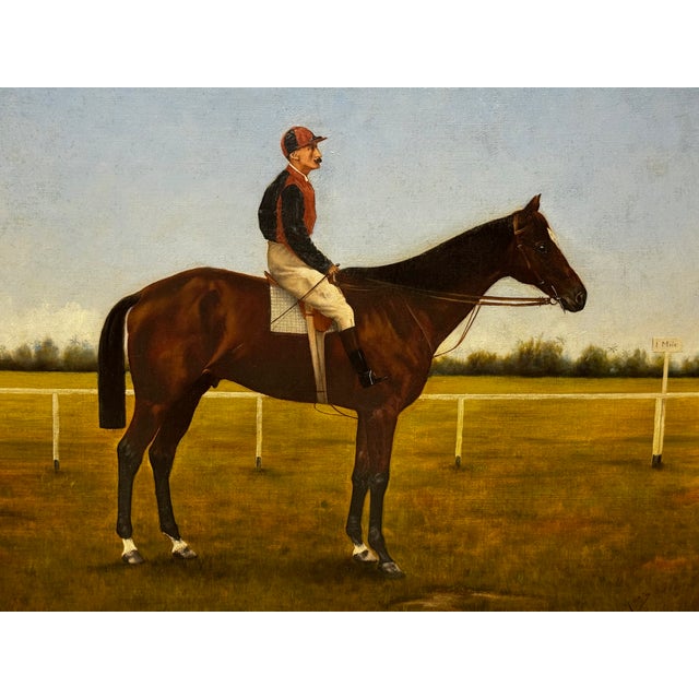 Equestrian Racing Masterpiece: Master Walter — Winner of the Governor’s Cup, Colombo Races (1894) Oil on Canvas by Hugh...
