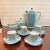 Noritake art deco-style demitasse service for 4 includes coffee/ tea pot, creamer, sugar and 4 cups with saucers....
