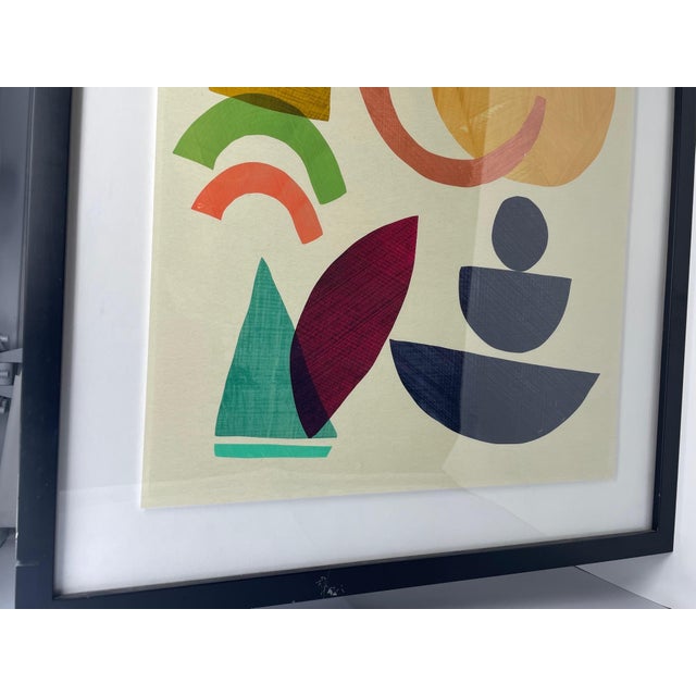 Authentic Wendover Art Group Abstract MCM Giclee Wall Art Global Markings 2 For Sale - Image 4 of 9