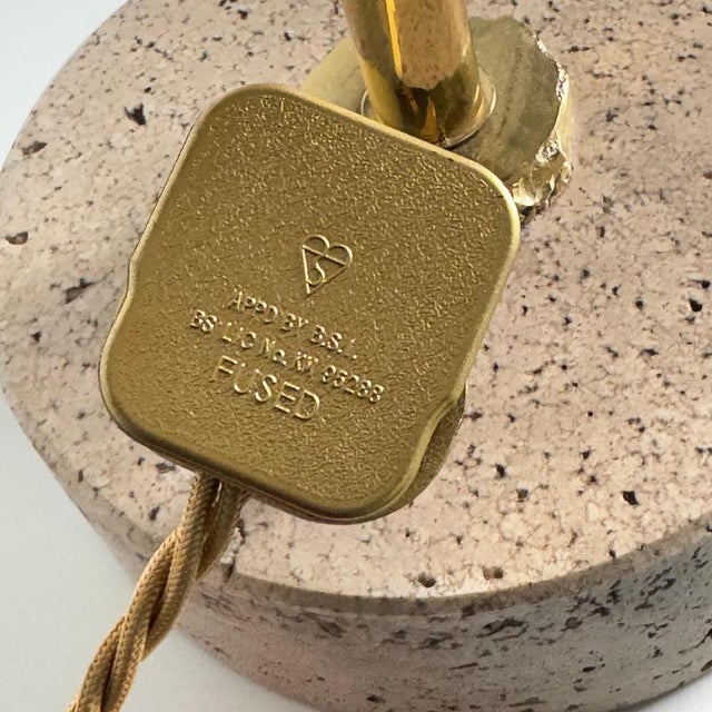 Sculptural Travertine Table Lamp attributed to Angelo Brotto for Esperia, Italy, 1970s For Sale - Image 14 of 16