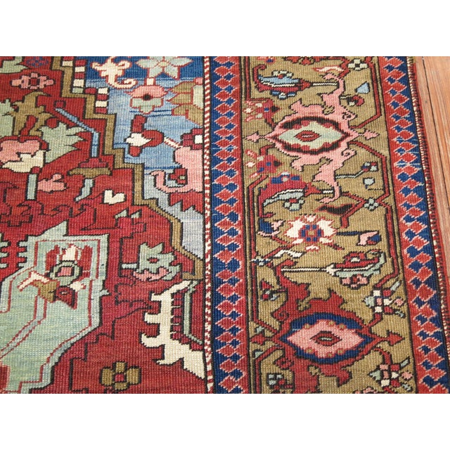 Red Antique Serapi Rug - 5'2" x 6'10" For Sale - Image 8 of 18