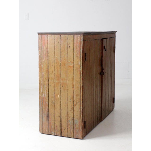 Brown Antique Primitive Cabinet For Sale - Image 8 of 12