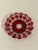 Vintage French Ruby Red & Clear Art Glass Ashtray With Dark Green Accent Detailing For Sale In Los Angeles - Image 6 of 9