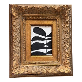 2024 Jana Siegel Abstract Botanical in Antique Gold Frame For Sale