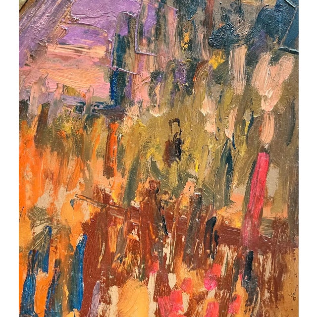 Jean Krille, Landscape 124, Oil on Masonite, 1983 For Sale - Image 8 of 9