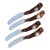 Set of 4 Vintage Ceramic Acorn/Twig Canape Knives For Sale