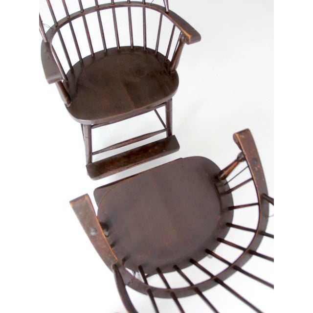 Antique Windsor Billiard Chairs Pair For Sale - Image 6 of 18
