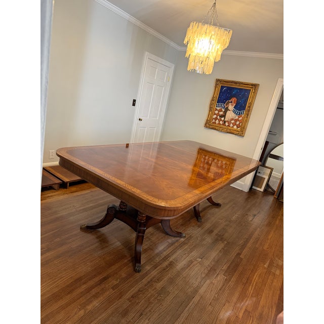 Henredon Large Double Pedestal Dining Table by Henredon For Sale - Image 4 of 10