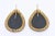 1950s Vintage Inlay Agate, Quartz, Stone Garnets Dangle Drop Pierced Earrings 1950's Pair Of For Sale - Image 5 of 8