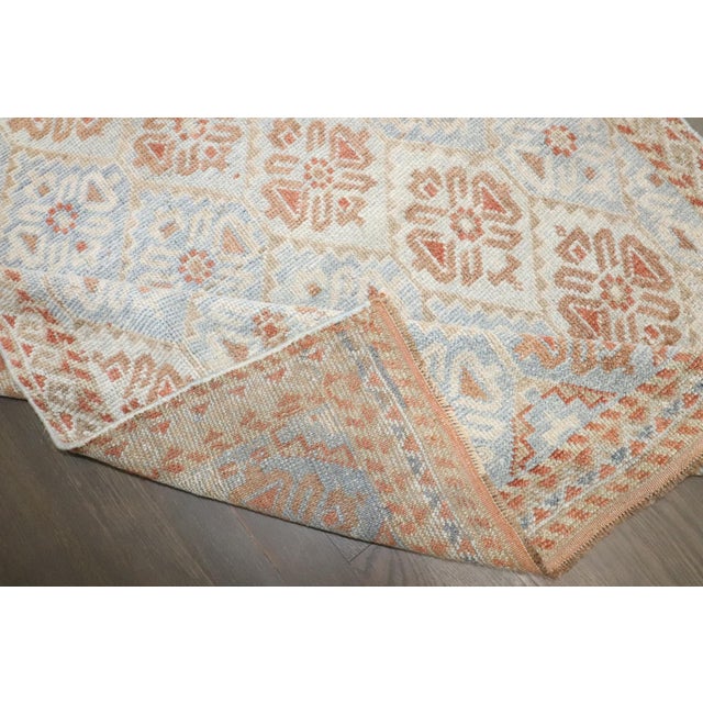 Textile Light Blue Persian Balouch Throw Rug , 3'2'' X 4'11'' For Sale - Image 7 of 7