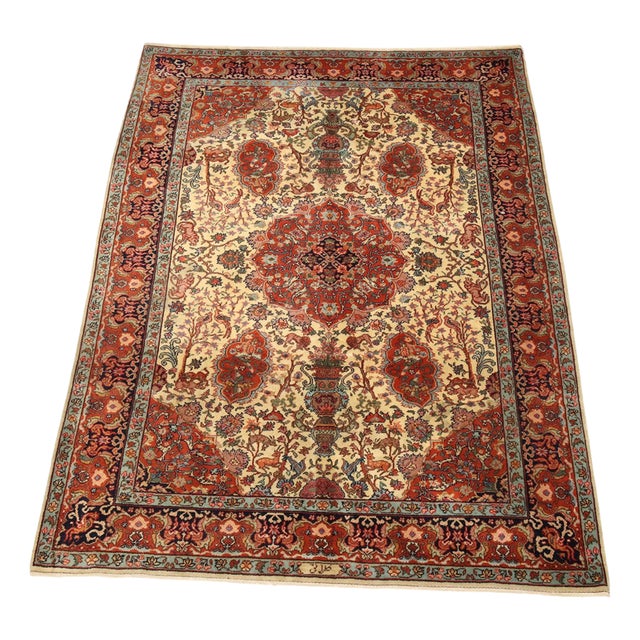 Vintage Indian Jaipur Rug For Sale