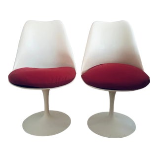 Early Eero Saarinen Knoll Tulip Chairs Mid Century Modern 1950s For Sale