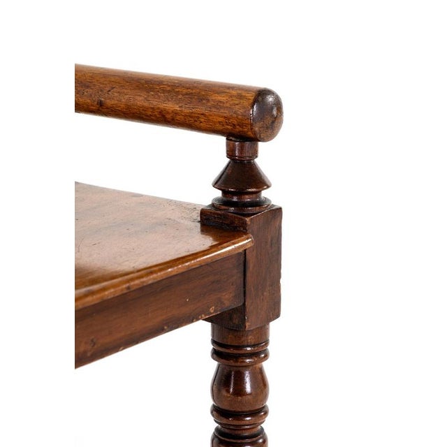 English Mahogany Hall Bench For Sale - Image 10 of 12