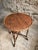 Mid-Century Round Bamboo and Wood Side Table, 1960s For Sale - Image 10 of 11