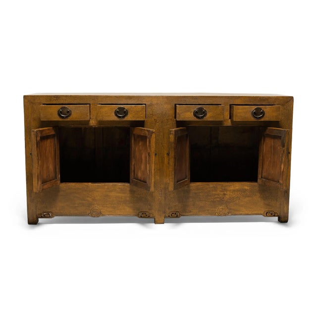 Early 20th Century Chinese Marigold Yellow Storage Coffer, C. 1900 For Sale - Image 5 of 7