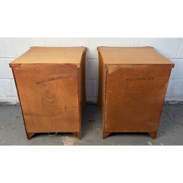 Mid 20th Century Pair of Unique Mid 20th Century Modern Nightstands For Sale - Image 5 of 13