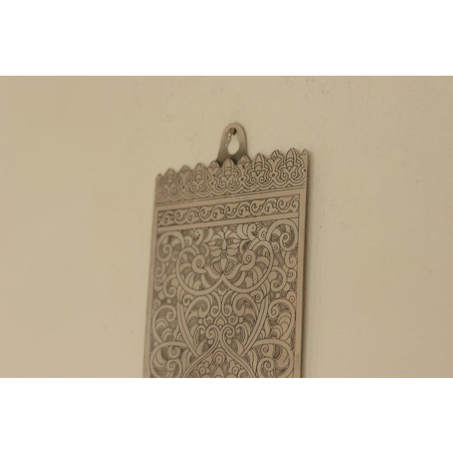 Vintage Engraved Pewter Sconces, Set of 2 For Sale - Image 12 of 16