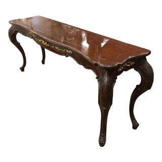 Phyllis Morris Mahogany Console Table For Sale