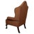 Brown 20th Century English Beech Wingback Armchair with Ball-and-Claw Feet For Sale - Image 8 of 13