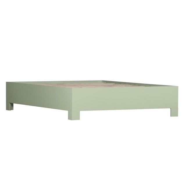 Chippendale Platform Bed California King - Celery Green For Sale - Image 9 of 12