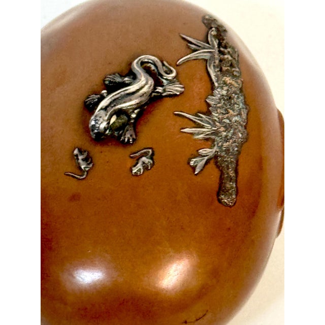 Gorham Aesthetic Movement Sterling Mixed-Metal Box with Lizard and Mice, 1883 For Sale - Image 14 of 18