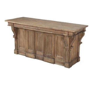 Antique French Store Counter Repurposed Into a Kitchen Island From the Provence For Sale