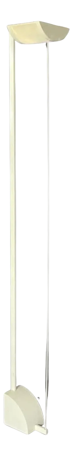 Robert Sonnomen for George Kovacs, White Enamel Post Modern Halogen Floor lamp.