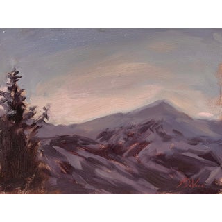 Sunset in Breckenridge by Michael DeVore | Oil on Panel Landscape with mountains and trees at sunset. For Sale