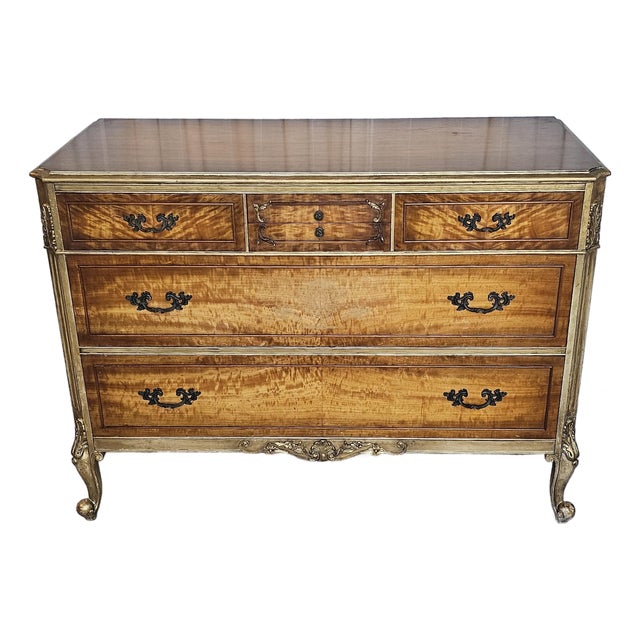 French Provencial Dresser, Gilded Wood, Circa 1930's For Sale
