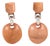Dominique Denaive Orange Resin and Metal Dangle Clip Earrings For Sale