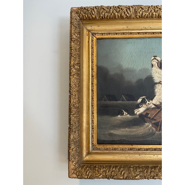 Early 20th century oil painting after Swedish artist Carl Fredrik Kiörboe (1799–1876). The painting depicts a Newfoundland...