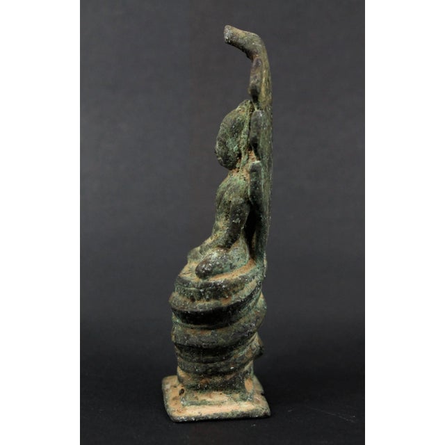Angkor Period Khmer Artist, Buddha Naga Sculpture, 1200, Bronze For Sale - Image 6 of 11