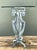 Vintage Greek Key Motif Metal and Glass Drinks Table For Sale - Image 10 of 12
