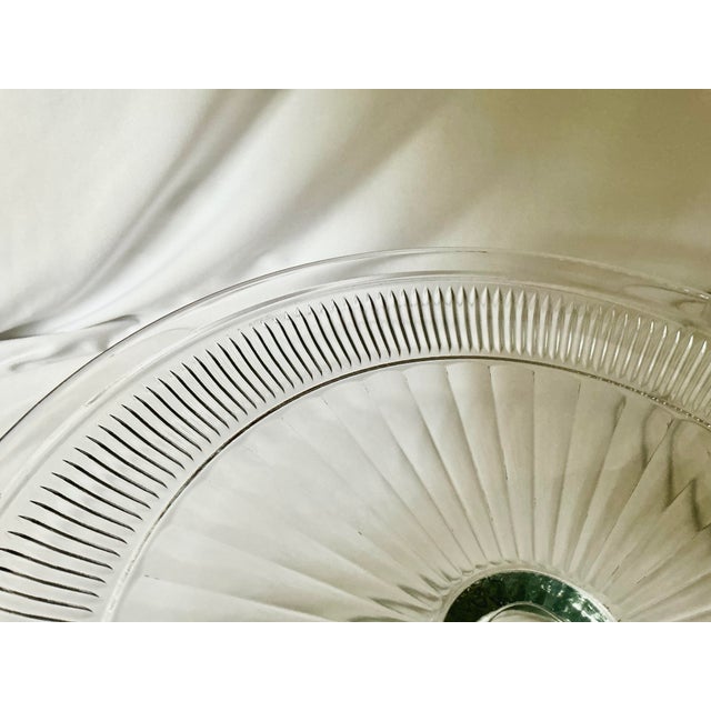 Traditional Pressed Glass Cake Stand With Glass Dome For Sale - Image 6 of 11