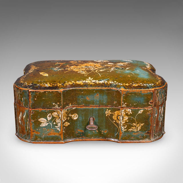 Victorian Antique Ladies Table Box, Italian, Lacquer, Oak, Keepsake Case, Victorian, 1900 For Sale - Image 3 of 12