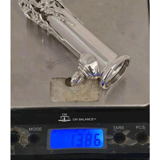 Sterling Silver Pierced Posy Holder by Hugh Crawshaw, Sheffield, 2004 For Sale - Image 18 of 18