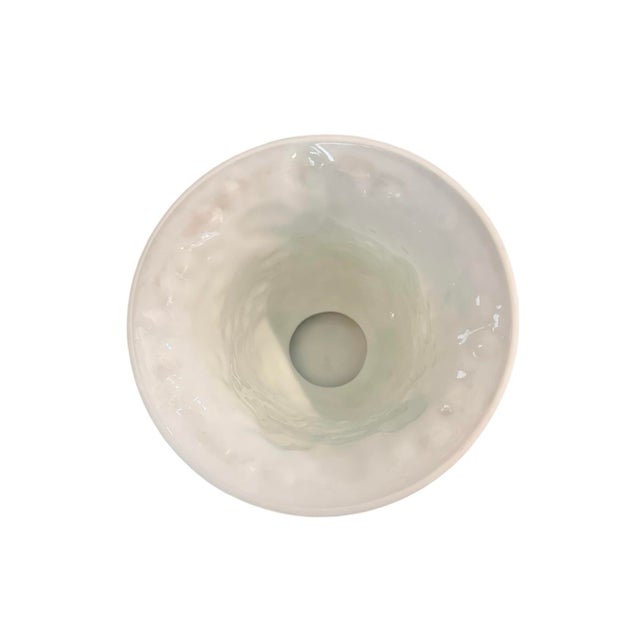 Vintage Phoenix Consolidated Attrib. Art Glass Hydrangea Flowers Vase For Sale - Image 4 of 5