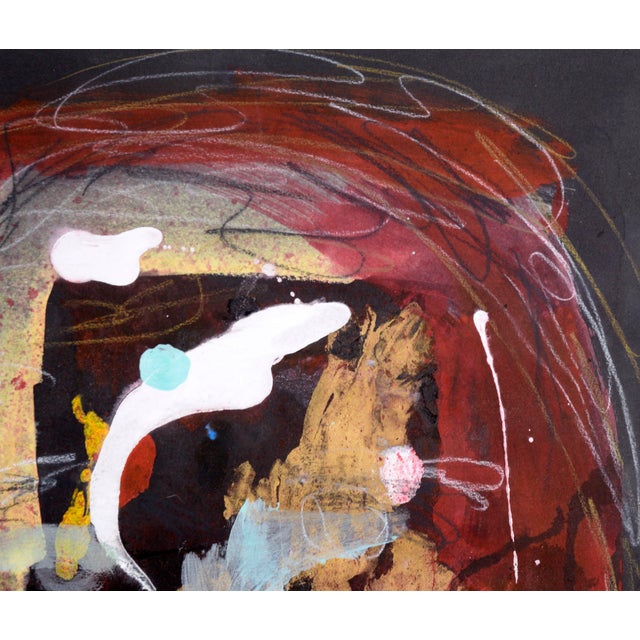 Abstract Expressionist Portrait in in Acrylic on Paper A bold abstracted portrait painting by California-based artist,...