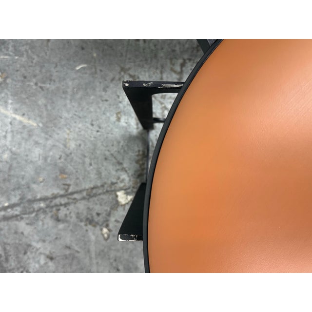 Michael Oren Design Custom Porter Place Style Swivel Faux Leather Counter Stools, Set of Four For Sale - Image 12 of 12