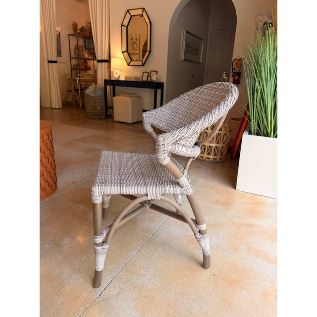 Contemporary Interlude Home Inc. Resin Wicker and Wood Dining Chair For Sale - Image 3 of 8