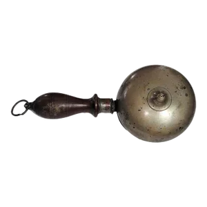19th C Handheld Muffin Bell Town Crier Alarm Bell