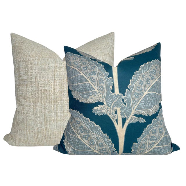 ⭐️ Ships Within 2 Days On the Front: Lacinato Printed Fabric On the Back: Ivory Linen Fabric Designer Fabric Content: 100%...